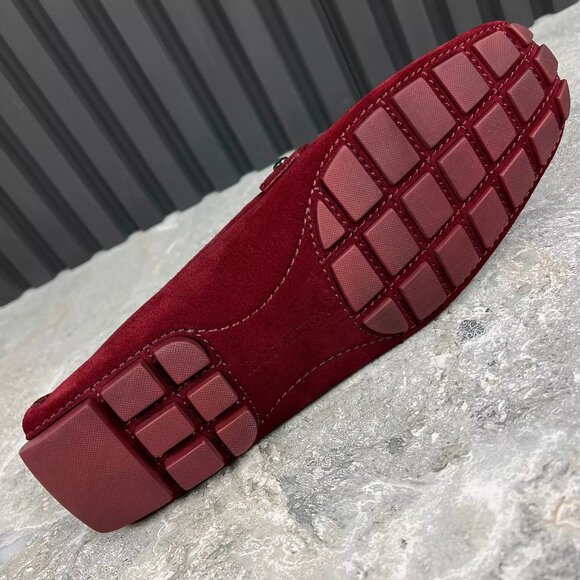 Louis Vuitton Monte Carlo Moccasins Red Suede 7.5 LV or 8.5 US or 41.5 EUR - Picture 10 of 13